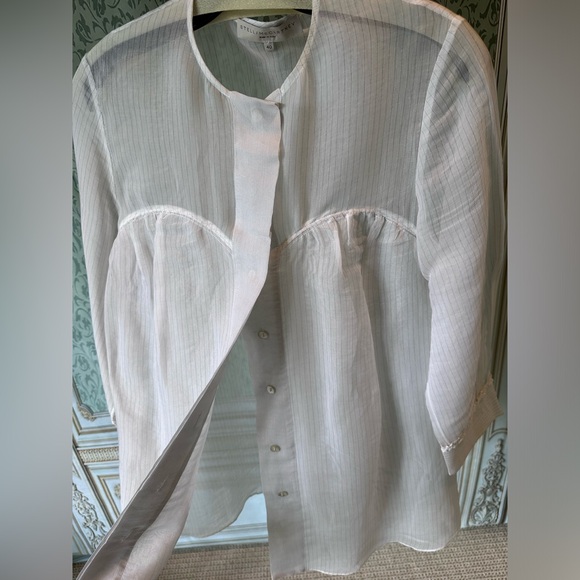 Beautifully Sheer Silk/Cotton Blouse by Stella McCartney - Picture 3 of 8